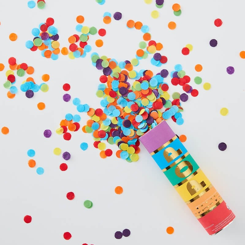 Canon à confettis Multicolores
