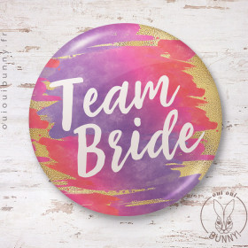 Badge aquarelle sunset Team Bride