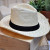 Chapeau Panama avec bandeau Noir cousu