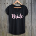 T-shirt Bride Noir et rose bonbon