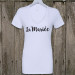 Vue d'ensemble du T-Shirt La Mariée col V ajusté, écriture Noire