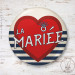 Badge EVJF La Mariée, modèle marin